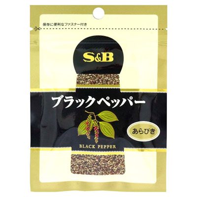 S＆B　ブラックペッパー（あらびき）つめかえ袋入り　33ｇ