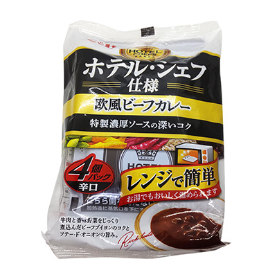 S&B　ホテル・シェフ仕様　欧風ビーフカレー　辛口　4個パック