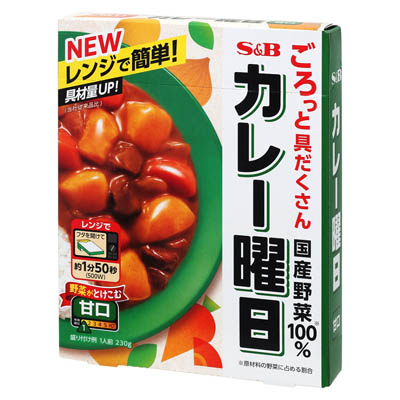 Ｓ＆Ｂ　ごろっと具だくさんカレー曜日　甘口　230ｇ