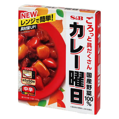 Ｓ＆Ｂ　ごろっと具だくさんカレー曜日　中辛　230ｇ