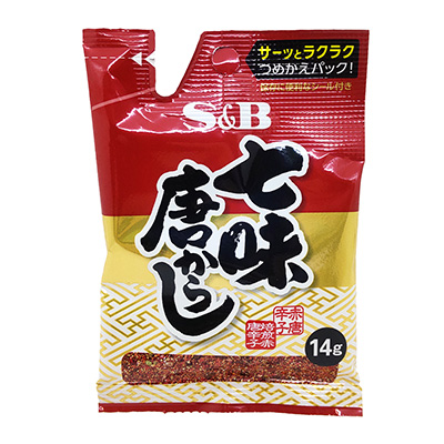 Ｓ＆Ｂ　七味唐からし袋入り　14ｇ
