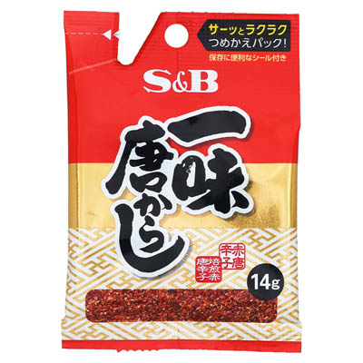S&B　一味唐からし袋入り　14ｇ