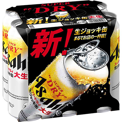 アサヒ　スーパードライ　生ジョッキ缶大生　４８５ｍｌ×６缶