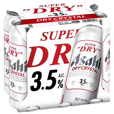 アサヒ　スーパードライ　ドライクリスタル　500ｍｌ×6本