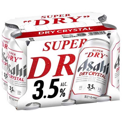 アサヒ　スーパードライ　ドライクリスタル　350ｍｌ×6本