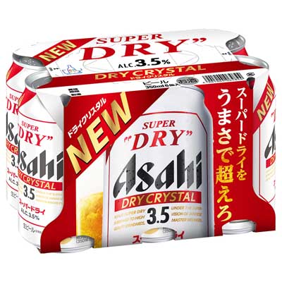 アサヒ　スーパードライ　ドライクリスタル　350ｍｌ×6缶
