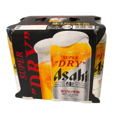 アサヒ　スーパードライ　生ジョッキ缶　485ml×6缶