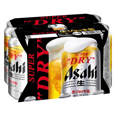 アサヒ　スーパードライ　生ジョッキ缶　340ml×6缶