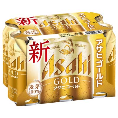 アサヒ　ゴールド　350ｍｌ×6缶