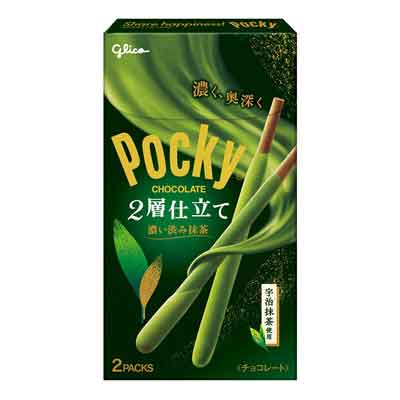 グリコ　ポッキー２層仕立て　濃い渋み抹茶