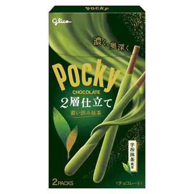 グリコ　ポッキー2層仕立て　濃い渋み抹茶
