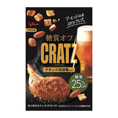 グリコ 糖質オフクラッツ チキンの黒胡椒仕立て 42g