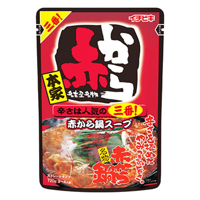 イチビキ 赤から鍋スープ三番 ストレートタイプ 3~4人前 720g