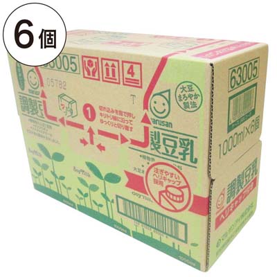 マルサンアイ 毎日おいしい調整豆乳 1000ml×6個