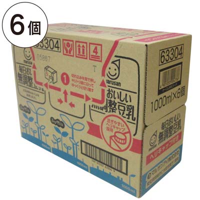 マルサンアイ 毎日おいしい無調整豆乳 1000ml×6個