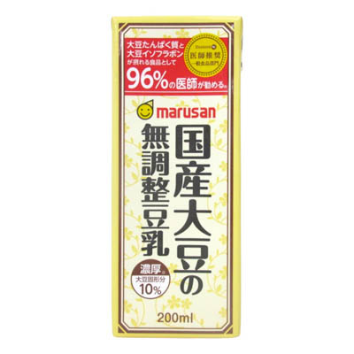 マルサン　濃厚10％国産大豆の無調整豆乳　200ml