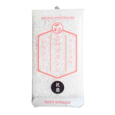オーエ謹製　モノプレミアム　台所スポンジ　1個