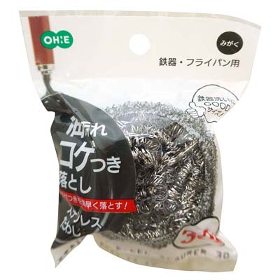 オーエ　ステンレスたわし　鉄器・フライパン用　30ｇ