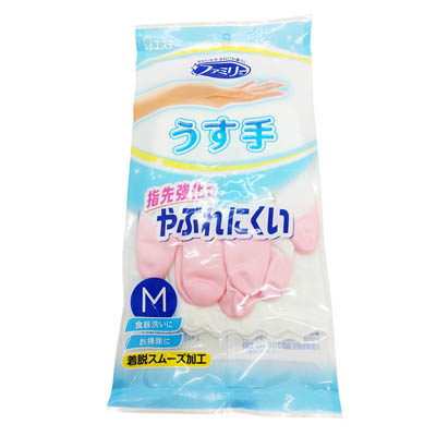 ファミリー　ビニールうす手　指先抗ウイルス加工Ｍサイズ　1双