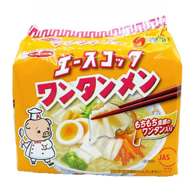 エースコック（袋）ワンタンメン５食パック