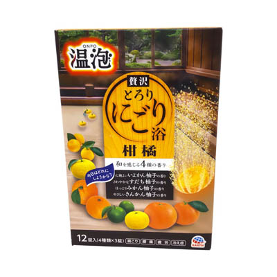 アース　温泡　贅沢とろりにごり浴　柑橘　12錠入（4種類×3錠）