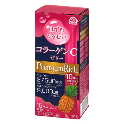 アース　コラーゲンCゼリー　プレミアムリッチ　ゴールデンパイン味　15本入