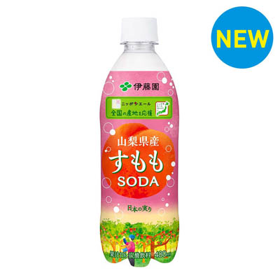 伊藤園　ニッポンエール　山梨県産すももソーダ　480ｍｌ