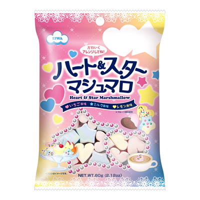 エイワ　ハート＆スターマシュマロ　60ｇ