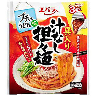 エバラ　プチッとうどんプラス　具入り汁なし担々麺　40ｇ×3個入