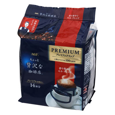 AGF　ちょっと贅沢な珈琲店　プレミアムドリップ　モカ・ブレンド　14袋入