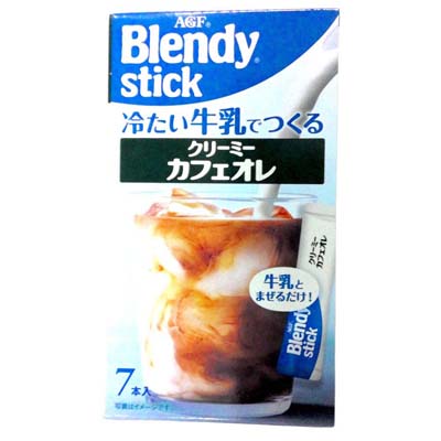 AGF　ブレンディスティック　冷たい牛乳でつくる　クリーミーカフェオレ　7本入