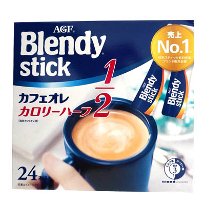 AGF ブレンディスティック カフェオレ カロリーハーフ 24本入