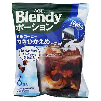 AGF　ブレンディポーション　濃縮コーヒー甘さひかえめ　6個入