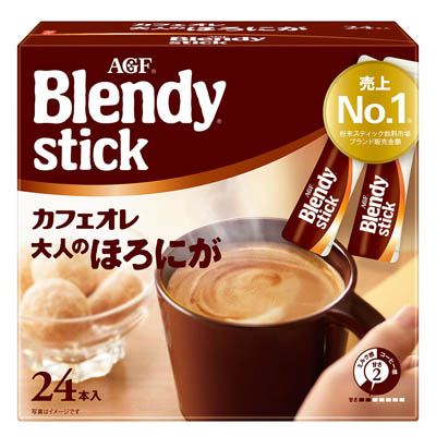 AGF ブレンディスティック カフェオレ 大人のほろにが 24本入