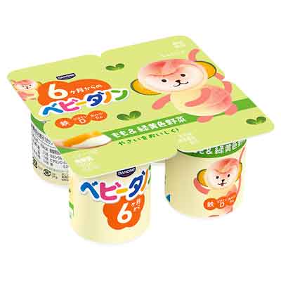ダノン　ベビーダノン　もも＆緑黄色野菜　45ｇ×4個