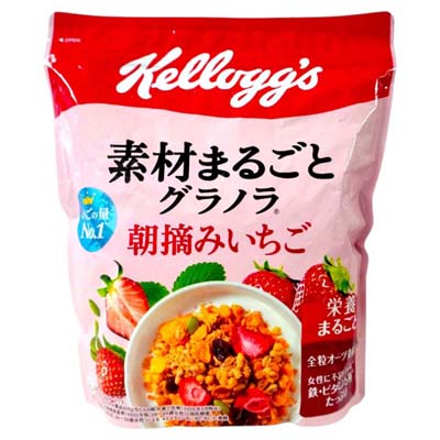 ケロッグ　素材まるごとグラノラ　朝摘みいちご　400ｇ