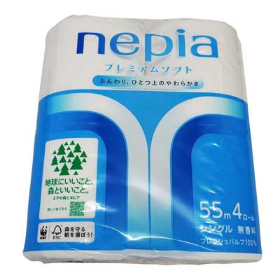 ネピア プレミアムソフト 無香料 シングル 4ロール