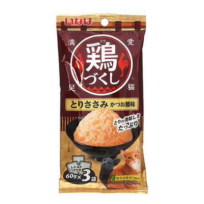 いなば　鶏づくし　とりささみかつお節味　６０ｇ×３袋