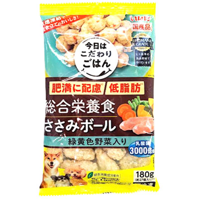 いなば　総合栄養食　ささみボール　緑黄色野菜入り　肥満に配慮/低脂肪　１８０ｇ