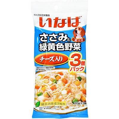 ささみと緑黄色野菜　チーズ入り　８０ｇ３袋