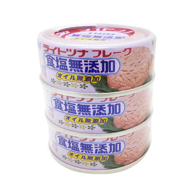 いなば ライトツナ食塩無添加(タイ産) 70g×3缶