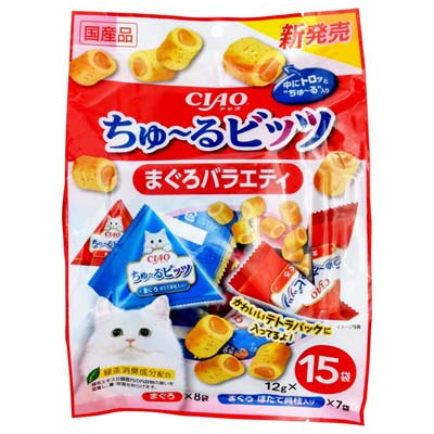 CIAOちゅ～るビッツ　まぐろバラエティ　12ｇ×15袋入