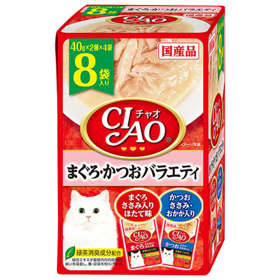 CIAOパウチ まぐろ・かつおバラエティ 40g×8袋
