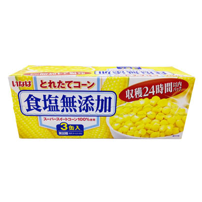 いなば とれたてコーン食塩無添加 3缶540g