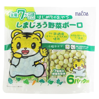 大阪前田6Pしまじろう野菜ボーロ72g