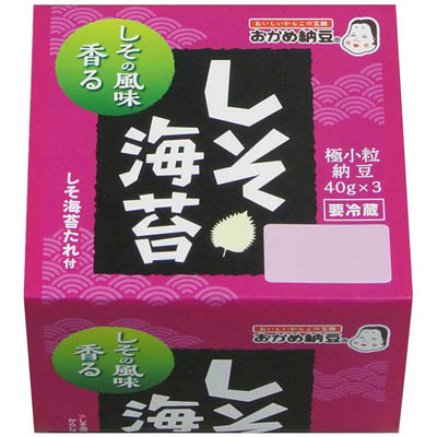 タカノフーズ　おかめ納豆　しそ海苔　極小粒40ｇ×3個