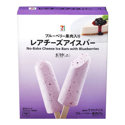 セブンプレミアム　ブルーベリー果肉入りレアチーズアイスバー　43ｍｌ×6本入