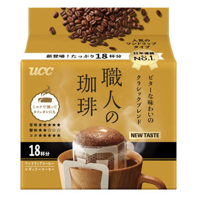 UCC 職人の珈琲 ワンドリップコーヒー ビターな味わいのクラシックブレンド 18杯分
