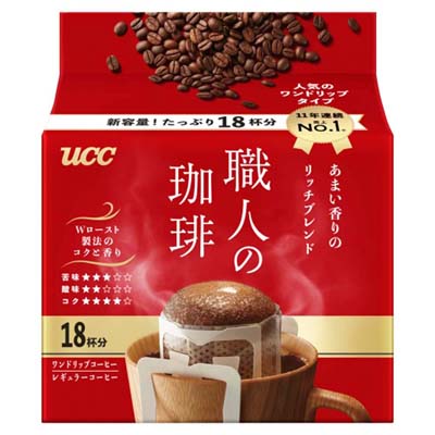 UCC 職人の珈琲 ドリップコーヒー あまい香りのリッチブレンド 18杯分