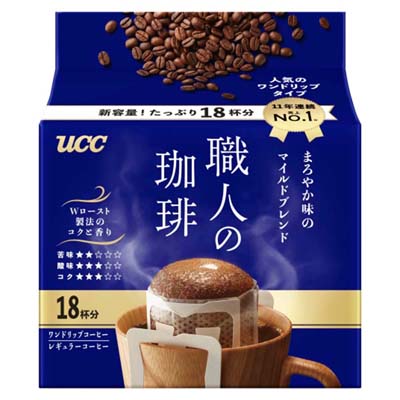 UCC 職人の珈琲 ドリップコーヒー まろやか味のマイルドブレンド 18杯分